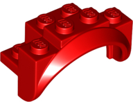 Wheel Arch, Mudguard 4 x 2 x 2 1/2 in Red