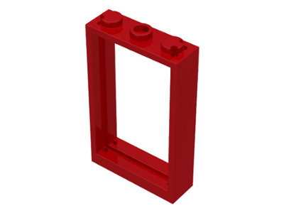 Door Frame 1 x 3 x 4 in Red