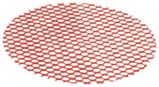 String, Net 10 x 10 Round in Red