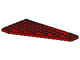 Wedge, Plate 7 x 12 Wing Left in Red