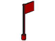 Flag on Flagpole, Straight in Red