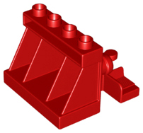 Duplo Train Track, End of the Line Rail Stop in Red