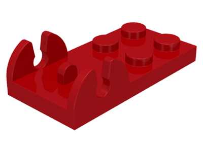 Hinge Plate 2 x 4 - Female (Digger Bucket Holder) in Red
