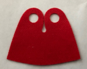 Neckwear Cape, Very Short, Tear-Drop Neck Cut [Spongy Stretchable Fabric] in Red