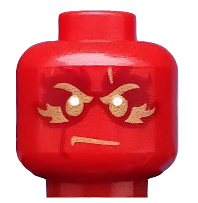 Hoofd in rood