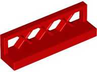 Fence Lattice 1 x 4 x 1 in Red