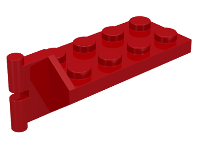 Hinge Plate 2 x 4 with Articulated Joint - Male in Red