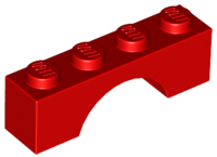 Brick Arch 1 x 4 in Red
