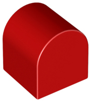 Duplo Brick 2 x 2 x 2 Curved Top in Red