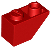 Brick Sloped Inverted 45° 2 x 1 in Red