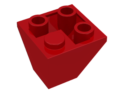 Brick Sloped Inverted 45° 2 x 2 Double Convex in Red