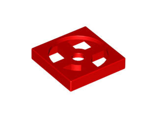 Turntable 2 x 2 Plate, Base in Red