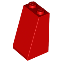 Brick Sloped 75° 2 x 2 x 3 [Solid Studs] in Red