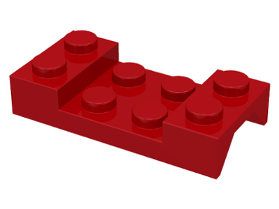 Wheel Arch, Mudguard 2 x 4 Studded in Red