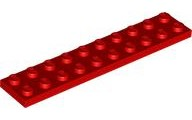 Plate 2 x 10 in Red