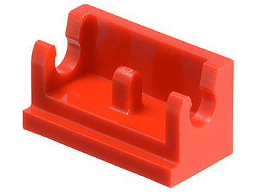 Hinge Brick 1 x 2 Base in Red