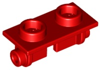 Hinge Brick 1 x 2 Top Plate Thin in Red