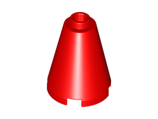 Cone 2 x 2 x 2, Open Stud in Red