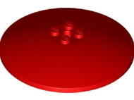 Dish 8 x 8 Inverted [Radar], Solid Studs, Rounded Anti-stud Underside in Red