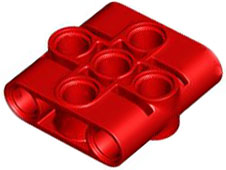 Technic Connector Beam 3 x 3 in Red