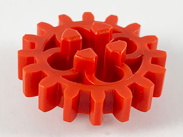 Technic Gear 16 Tooth with Round Holes [Old Style] in Red