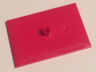 Tile Special 6 x 4 with Beveled Edges and 5mm Pin (Train Bogie Plate) in Red
