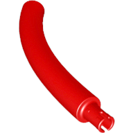 Animal Body Part / Plant, Tail / Neck / Branch / Trunk, Middle Section with Pin, Round Pin Hole in Red