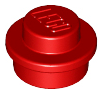Plate Round 1 x 1 with Solid Stud in Red