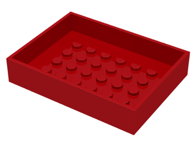 Box 6 x 8 x 1 1/3 Bottom in Red