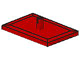 Tile Special 6 x 4 with Beveled Edges and 7mm Pin (Train Bogie Plate) in Red
