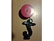 Duplo Winch Drum Narrow with White String and Black Thick Hook with Stud Case and Horizontal Bar in Red