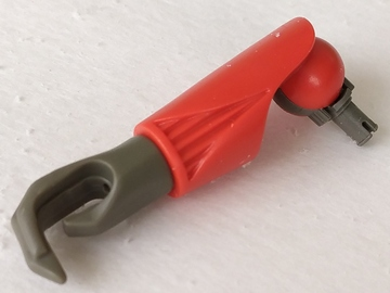 Large Figure Limb, Arm, Lower Section with Claw Hand, Pin (Gorm) in Red