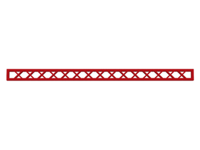 Support 1 x 16 Lattice (Train Signal Mast) in Red