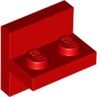Bracket 2 x 2 with 1 x 2 Vertical Studs in Red