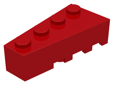Brick Wedged, Angled 4 x 2 Left in Red