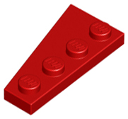 Wedge Plate 4 x 2 Right in Red