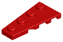 Wedge Plate 4 x 2 Left in Red