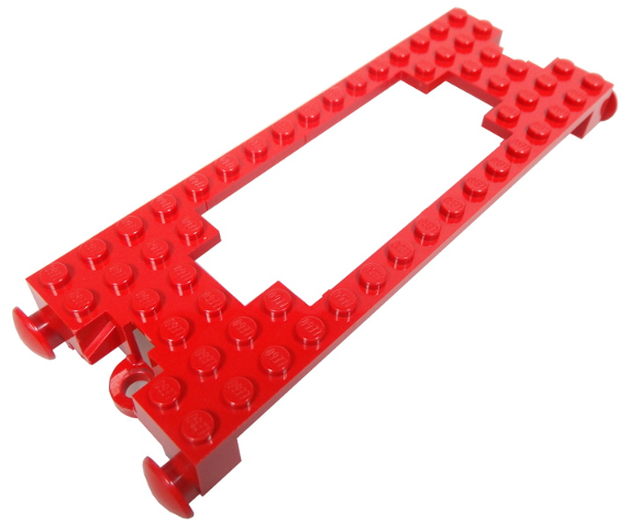 Vehicle Base, Train 6 x 16 in Red
