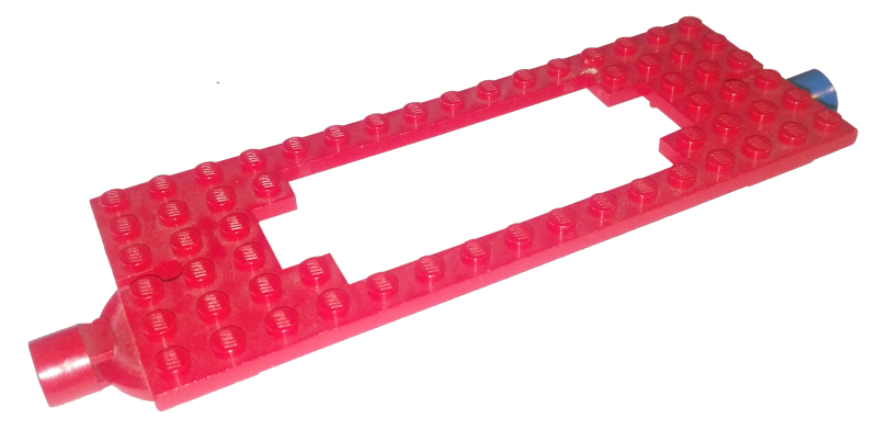 Train Base 6 x 16 Old with Magnets in Red