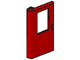 Door 1 x 4 x 5 Train Left in Red