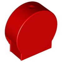Duplo Brick 1 x 3 x 2 Round Top in Red