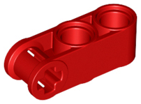Technic Axle and Pin Connector Perpendicular 3L with 2 Pin Holes in Red