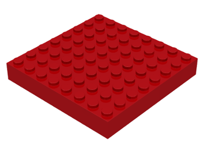 Brick 8 x 8 in Red