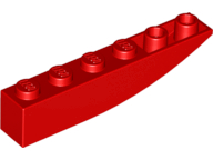 Brick Curved Inverted 6 x 1 in Red