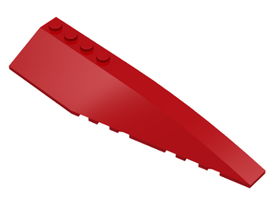 Brick Wedged, Curved 12 x 3 Right in Red