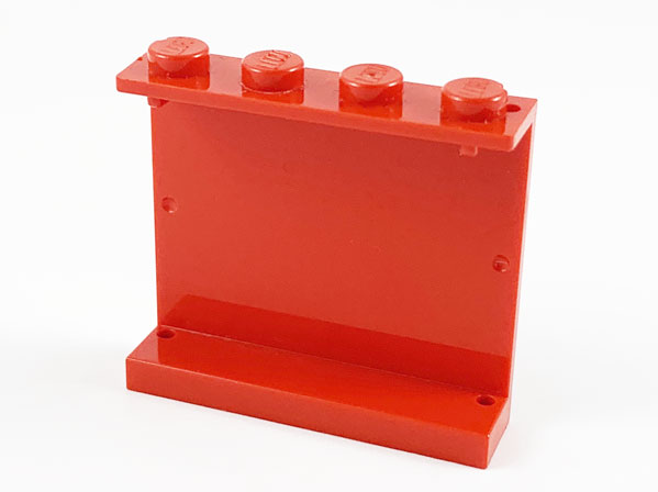 Panel 1 x 4 x 3 [Solid Studs] in Red