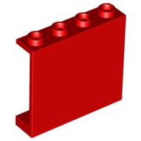 Panel 1 x 4 x 3 [Hollow Studs] in Red