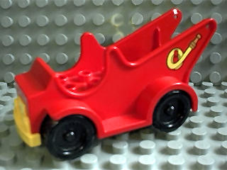 Duplo Fire Wagon with Hose Print in Red