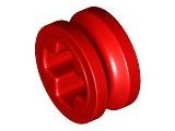 Technic Bush 1/2 Smooth with Axle Hole Semi-Reduced in Red