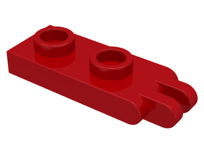 Hinge Plate 1 x 2 with 2 Fingers and Hollow Studs in Red